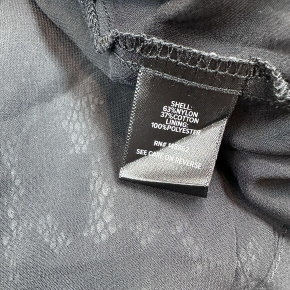 New Torrid Peplum Lace Puff Sleeve Top Size 4 Black Blouse Long Sleeve Plus - Picture 11 of 16